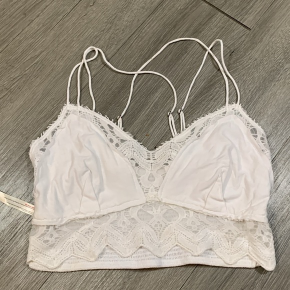 Free People White Lace Bralette size L - Picture 11 of 12